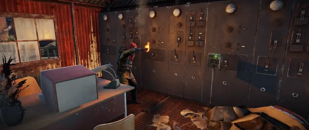 Синяя карта Rust: маршруты монументов и красная карта — скриншот Rust 1
