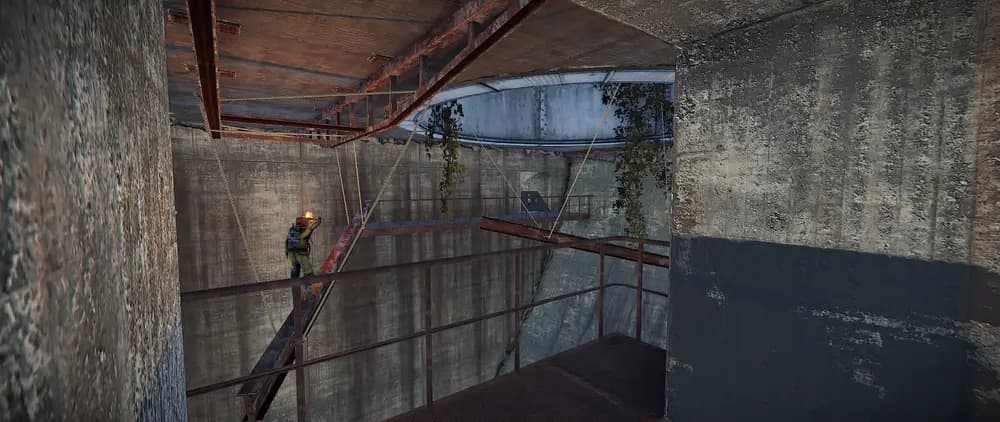Красная карта Rust: Военные туннели и Космодром — скриншот Rust 2
