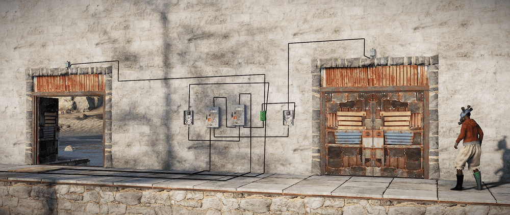 Электричество в Rust: схемы, батареи и питание — скриншот Rust 1