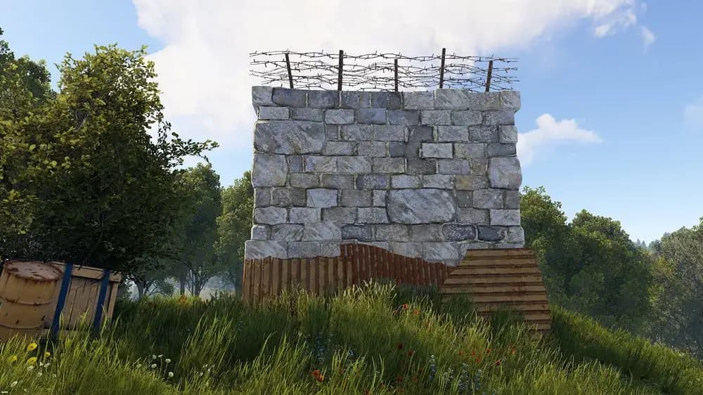 Строительство базы в Rust: шкаф, шлюз и защита — скриншот Rust 1
