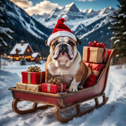 New Year's English Bulldog
